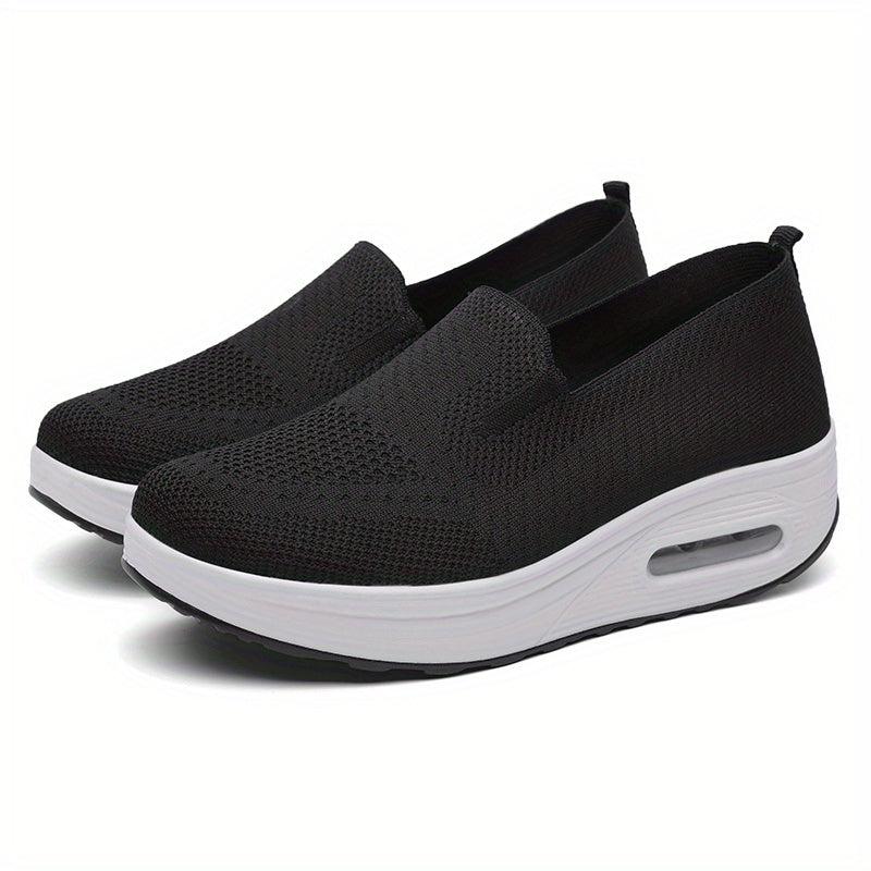 Women's Mesh Sneakers Casual Wedge Heel Shoes Lightweight Heightening Shoes