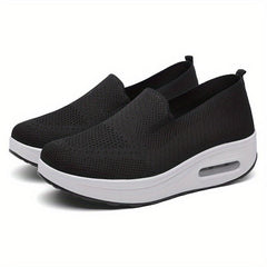Women's Mesh Sneakers Casual Wedge Heel Shoes Lightweight Heightening Shoes