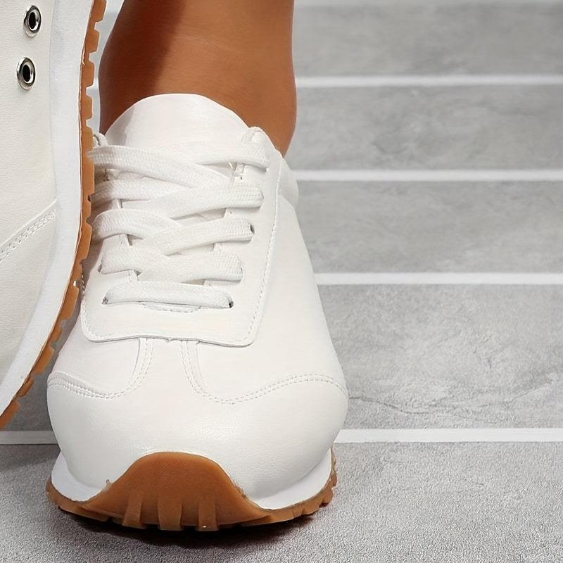 Women's Lace Up Sneakers Lightweight Low Top Trainers