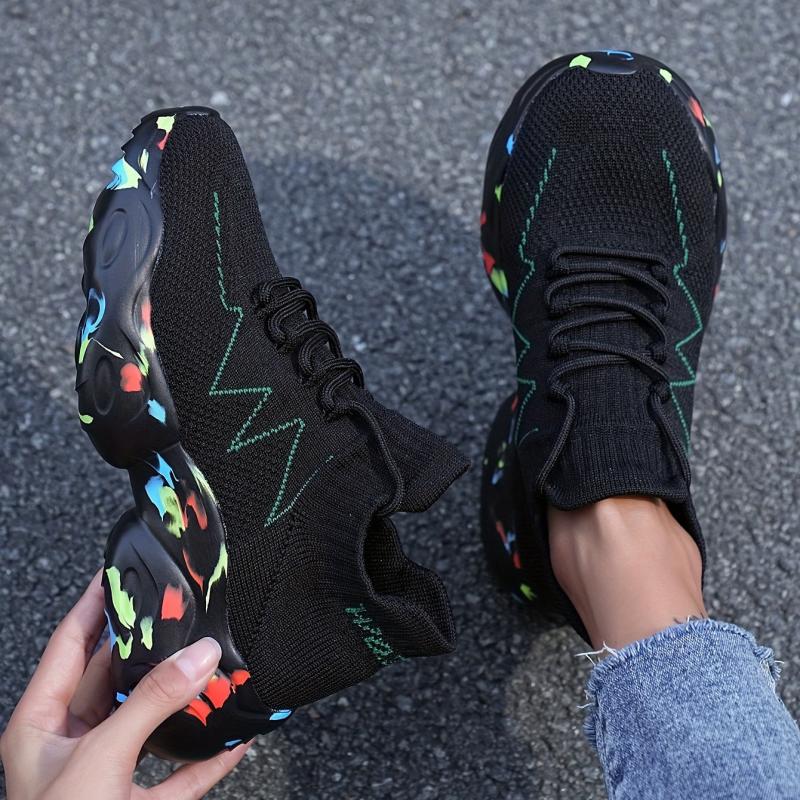 Women's Knit Sock Sneakers Casual Non Slip Platform Shoes