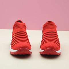 Women's Breathable Knit Chunky Sneakers Slip On Outdoor Shoes