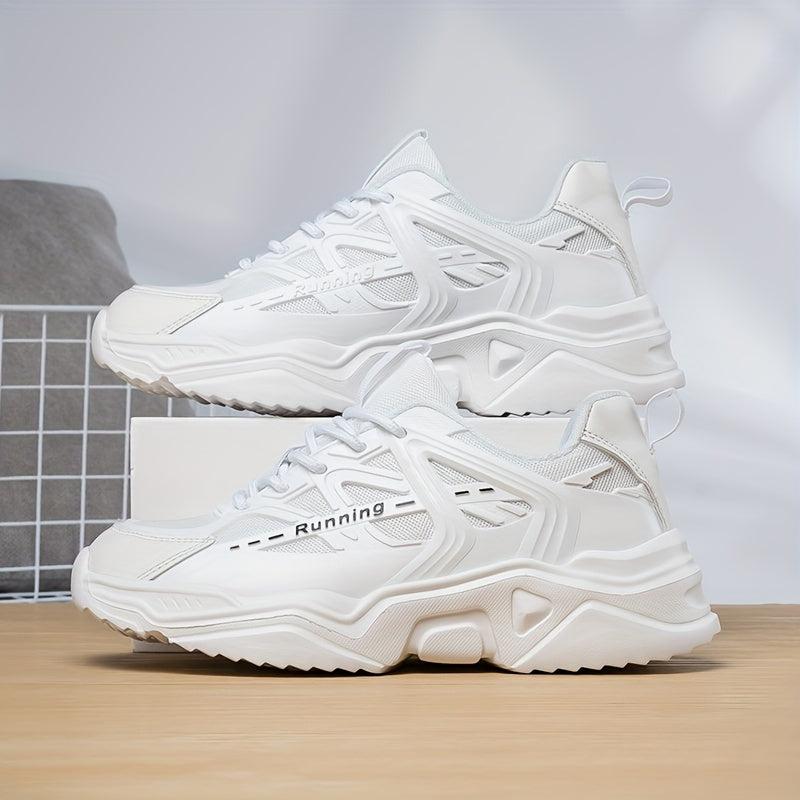 Breathable Mesh Sneakers for Women - Low Top Lace Up Running Shoes