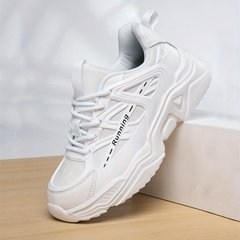Breathable Mesh Sneakers for Women - Low Top Lace Up Running Shoes