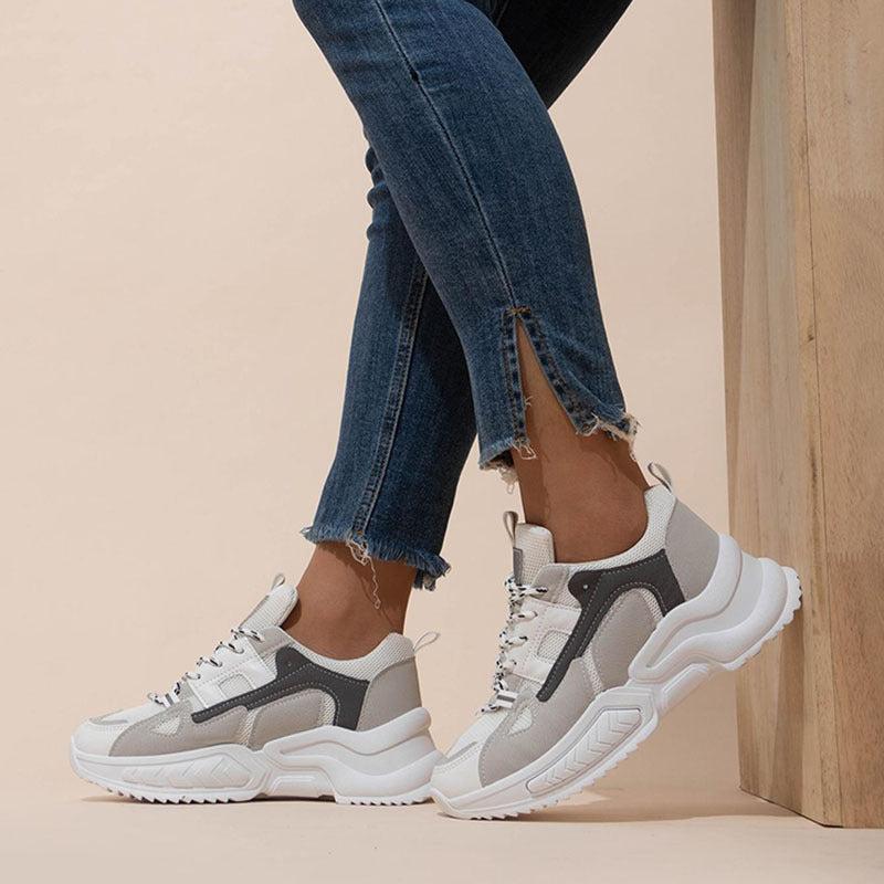 Women's Casual Sneakers Breathable Mesh Dad Shoes Anti-slip Sports Shoes