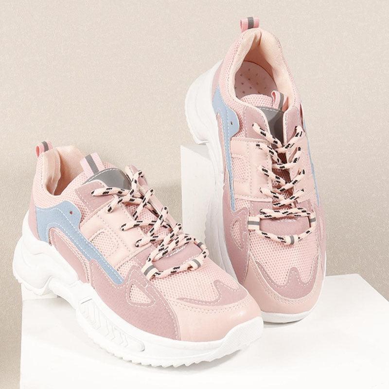 Women's Casual Sneakers Breathable Mesh Dad Shoes Anti-slip Sports Shoes