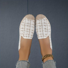Women's Plaid Slip On Espadrille Shoes Lightweight & Comfortable