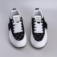 Women's Breathable Mesh Platform Sneakers Casual Lace Up Outdoor Shoes