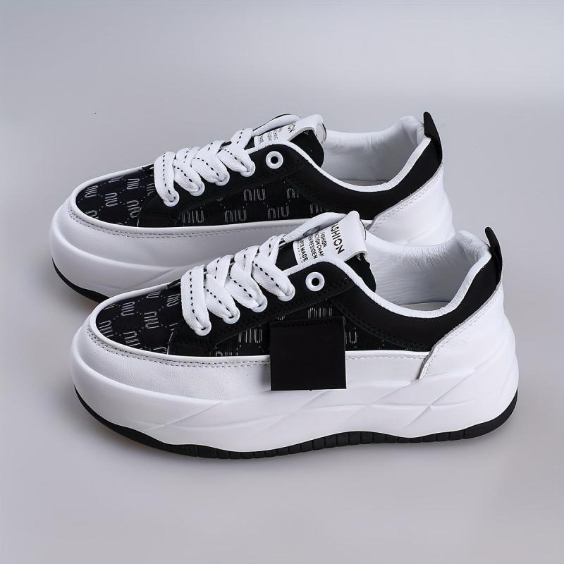Women's Breathable Mesh Platform Sneakers Casual Lace Up Outdoor Shoes