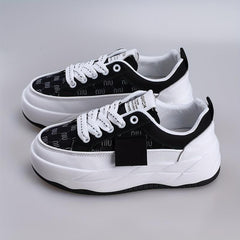 Women's Breathable Mesh Platform Sneakers Casual Lace Up Outdoor Shoes