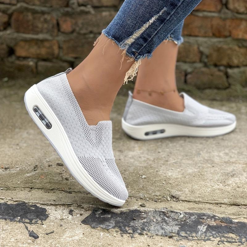 Women's Air Cushion Sock Shoes Lightweight Slip On Casual Walking Shoes