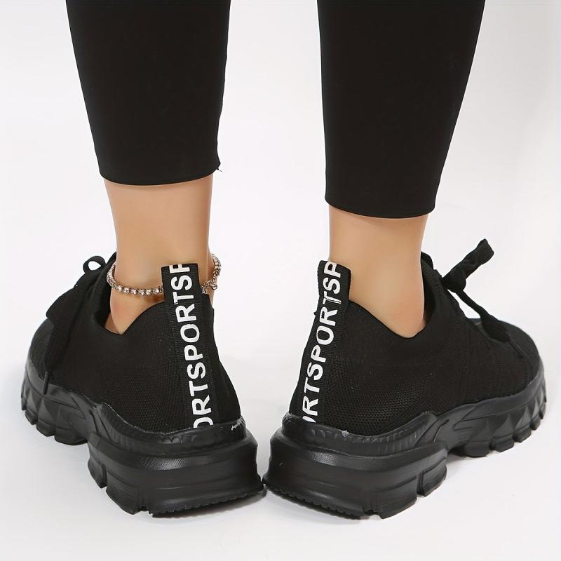 Women's Mesh Sneakers Low Lace Up Round Toe Non slip Shoes