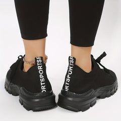 Women's Mesh Sneakers Low Lace Up Round Toe Non slip Shoes