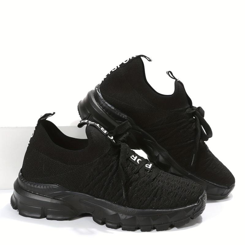 Women's Mesh Sneakers Low Lace Up Round Toe Non slip Shoes