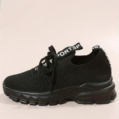 Women's Mesh Sneakers Low Lace Up Round Toe Non slip Shoes