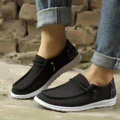 Women's Canvas Casual Slip On Loafers Lightweight Walking Shoes