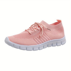 Women's Knit Mesh Sneakers Casual Slip On Shoes Breathable Trainers