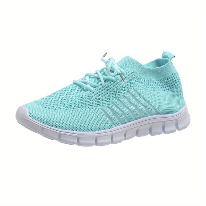 Women's Knit Mesh Sneakers Casual Slip On Shoes Breathable Trainers