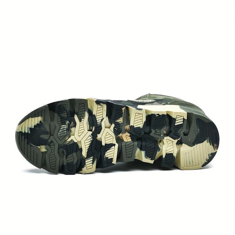 Women's Camo Combat Boots High Soft Sole Round Toe Non slip Outdoor Hiking Shoes