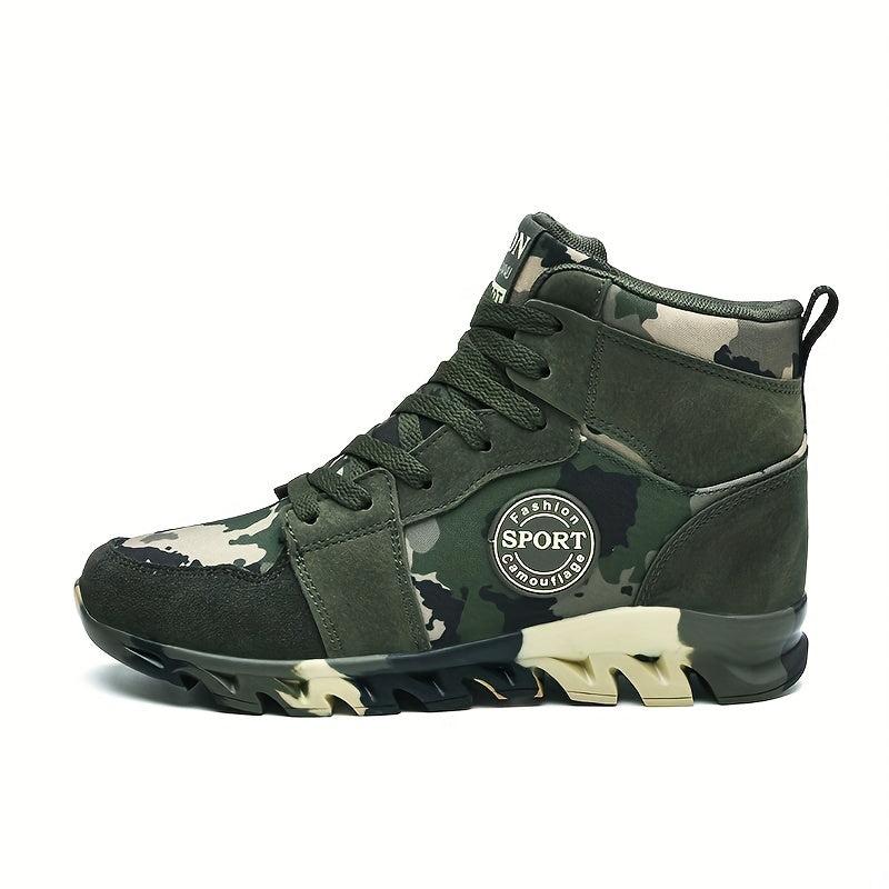 Women's Camo Combat Boots High Soft Sole Round Toe Non slip Outdoor Hiking Shoes