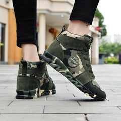 Women's Camo Combat Boots High Soft Sole Round Toe Non slip Outdoor Hiking Shoes