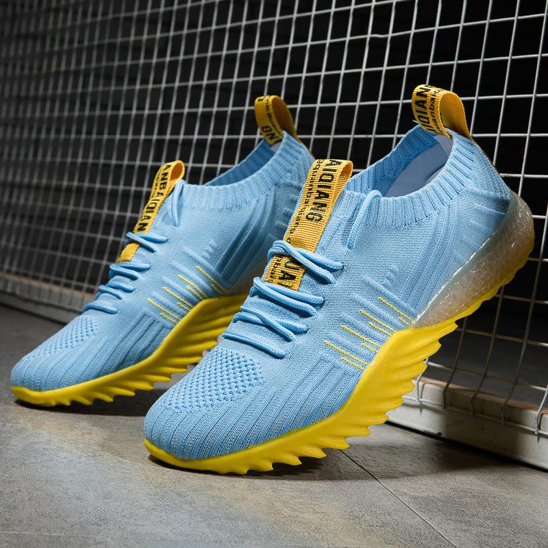 Women's Knitted Lace Up Running Shoes Sneakers Low Top