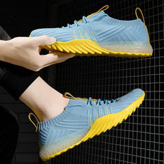 Women's Knitted Lace Up Running Shoes Sneakers Low Top