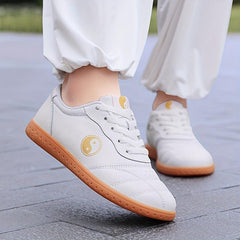 Women's Tai Chi Pattern Sneakers Low Top Lace Up Shoes