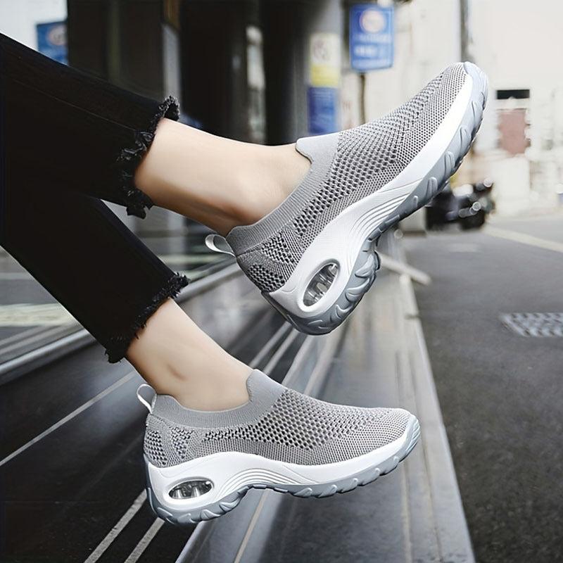 Women's Slip On Mesh Chunky Sneakers Air Cushion Comfort Shoes