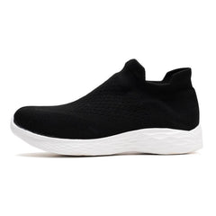Women's Breathable Knit Platform Slip-On Sneakers Lightweight Low Top Shoes