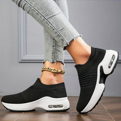Women's Knit Slip On Sneakers Lightweight Outdoor Shoes
