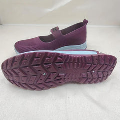 Women's Breathable Knit Sneakers Casual Slip On Outdoor Shoes