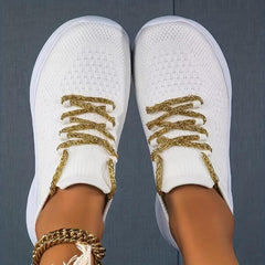Women's Breathable Knit Chunky Sneakers Outdoor Shoes