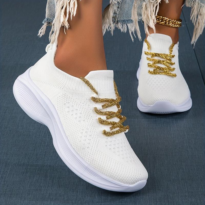 Women's Breathable Knit Chunky Sneakers Outdoor Shoes