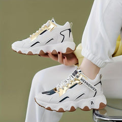 Women's Colorblock Chunky Sneakers with Thick Sole