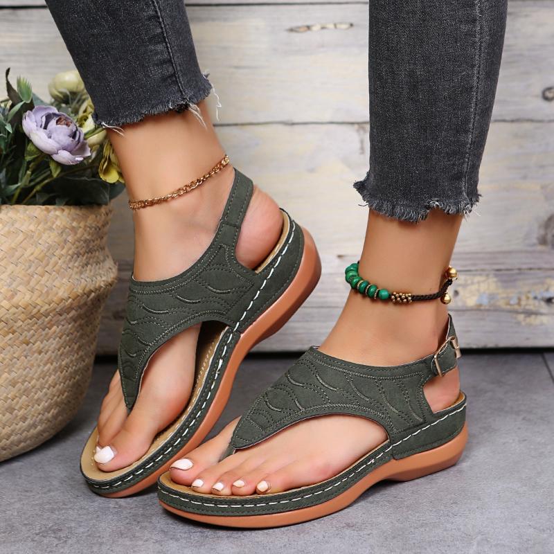 Women's Thone Wedge Sandals Retro Open Toe Shoes