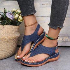 Women's Thone Wedge Sandals Retro Open Toe Shoes