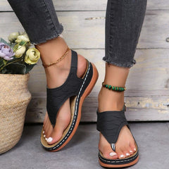 Women's Thone Wedge Sandals Retro Open Toe Shoes