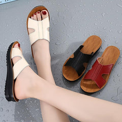 Women's Cross Strap Open Toe Slides Soft Sole Non slip Shoes