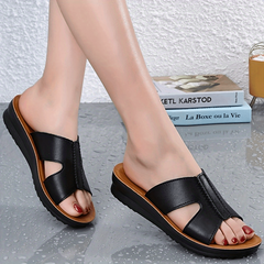 Women's Cross Strap Open Toe Slides Soft Sole Non slip Shoes