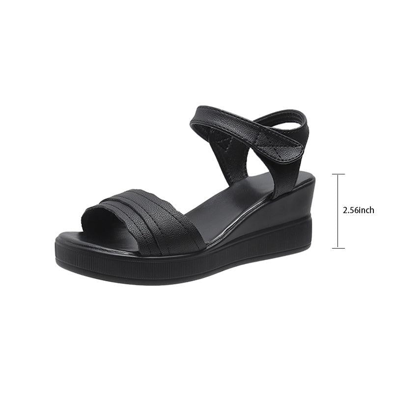 Women's Wedge Heeled Sandals Platform Open Toe Ankle Strap Sandals