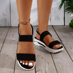 Women's Wedge Heeled Sandals Buckle Strap Platform Shoes