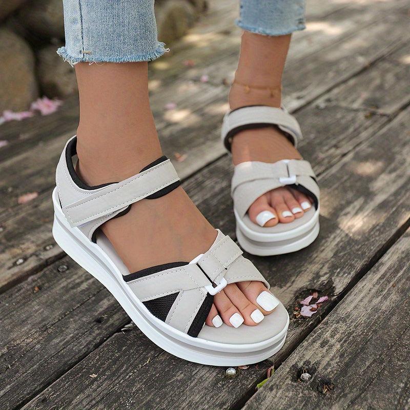 Women's Platform Sports Sandals Open Toe Slingback Shoes
