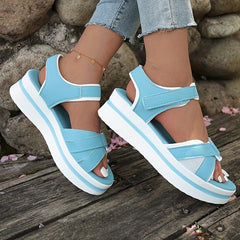 Women's Platform Sports Sandals Open Toe Slingback Shoes