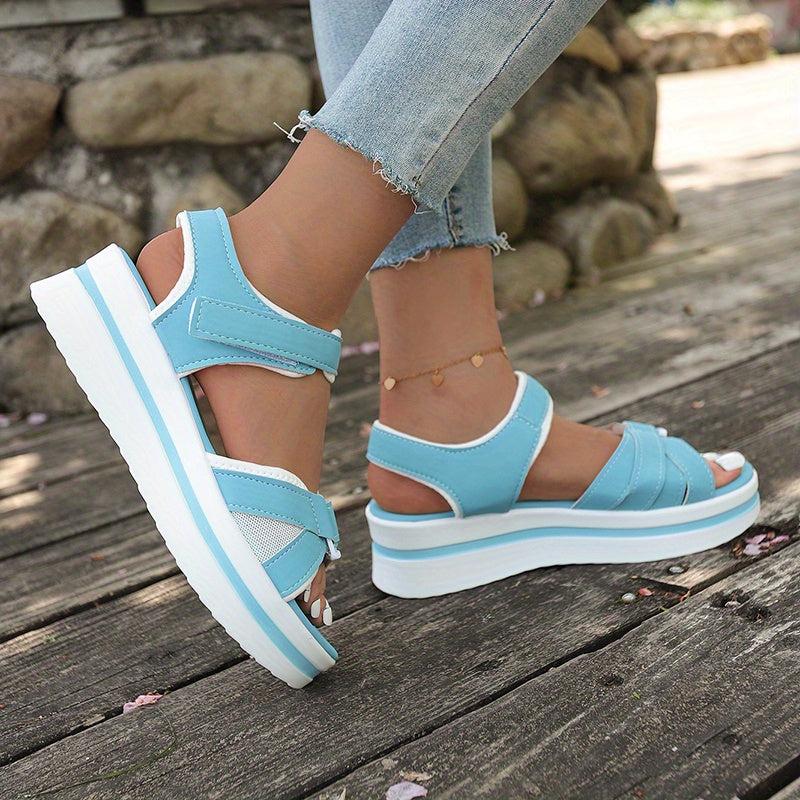 Women's Platform Sports Sandals Open Toe Slingback Shoes