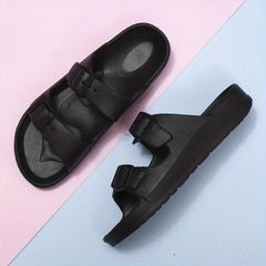 Flat Slippers Lightweight Open Toe Slip On Shoe