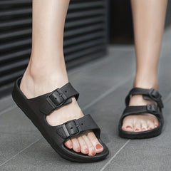 Flat Slippers Lightweight Open Toe Slip On Shoe
