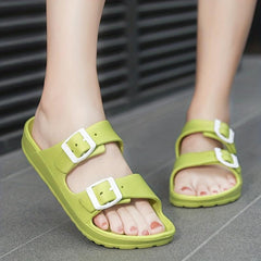 Flat Slippers Lightweight Open Toe Slip On Shoe