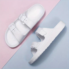 Flat Slippers Lightweight Open Toe Slip On Shoe