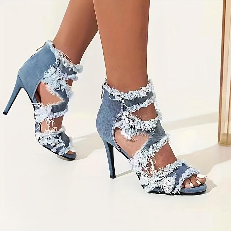 Women's Cut Out High Heel Party Sandals