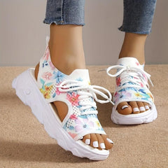 Women's Floral Sandals Slip On Slingback Shoes